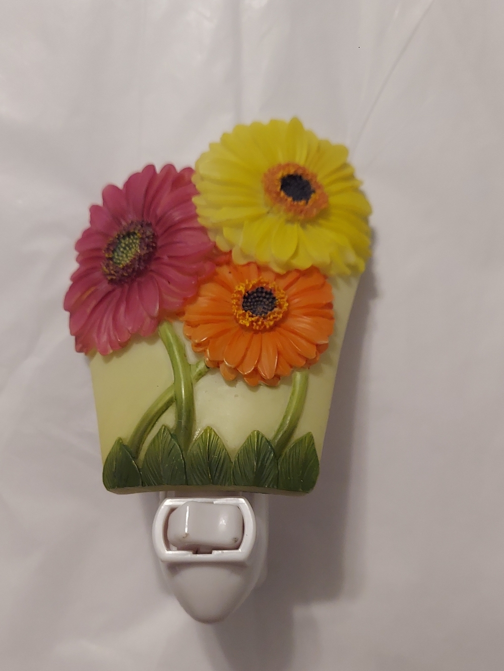 Decorative Yellow Pink Orange Floral Night Light